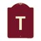 Signmission Designer Series Sign W/ Letter T, Burgundy Heavy-Gauge Aluminum Sign, 24" x 18", BU-1824-22926 A-DES-BU-1824-22926 - alternate 1